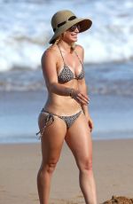 HILARY DUFF in Bikini at a Beach in Hawaii 09/04/2015