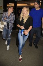 HILARY DUFF in Jeans at Los Angeles international Airport 09/16/2015