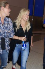 HILARY DUFF in Jeans at Los Angeles international Airport 09/16/2015