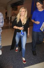 HILARY DUFF in Jeans at Los Angeles international Airport 09/16/2015