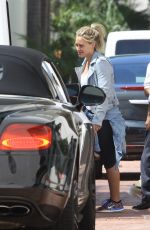 HILARY DUFF Out and About in Beverly Hills 09/17/2015