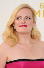 ELISABETH MOSS at 2015 Emmy Awards in Los Angeles 09/20/2015