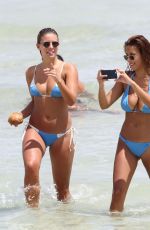 DEVIN BRUGMAN and NATASHA OAKLEY in Bikinis at a Beach in Miami 09/10/2015