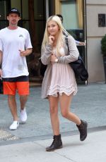 AVA SAMBORA Leaves Her Hotel in New York 09/03/2015