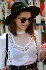 MAISIE WILLIAMS Out and About in Hollywood 09/22/2015