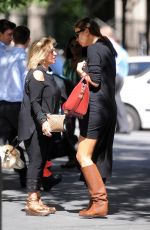 IRINA SHAYK Out and About in New York 09/14/2015