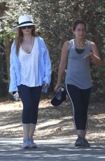 ISLA FISHER in Leggings Out Hiking in Los Angeles 08/30/2015