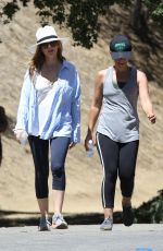 ISLA FISHER in Leggings Out Hiking in Los Angeles 08/30/2015