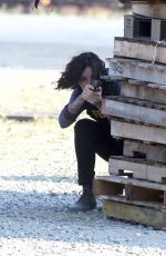JAIMIE ALEXANDER on the Set of Blindspot in New York 09/08/2015