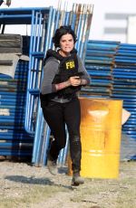 JAIMIE ALEXANDER on the Set of Blindspot in New York 09/08/2015