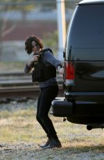 JAIMIE ALEXANDER on the Set of Blindspot in New York 09/08/2015