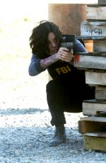 JAIMIE ALEXANDER on the Set of Blindspot in New York 09/08/2015