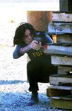 JAIMIE ALEXANDER on the Set of Blindspot in New York 09/08/2015