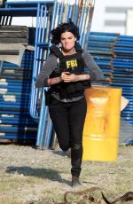 JAIMIE ALEXANDER on the Set of Blindspot in New York 09/08/2015