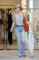 JANUARY JONES Shopping at Zimmermann on Melrose Place in West Hollwood 09/23/2015