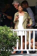 JENNIFER ANISTON on the Set of Mothers Day in Atlanta 08/31/2015