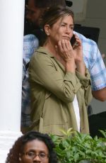 JENNIFER ANISTON on the Set of Mothers Day in Atlanta 08/31/2015