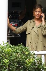 JENNIFER ANISTON on the Set of Mothers Day in Atlanta 08/31/2015