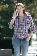 JENNIFER GARNER in Jeans Out and About in Brentwood 09/17/2015