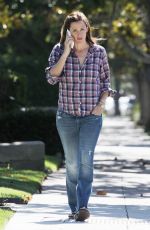 JENNIFER GARNER in Jeans Out and About in Brentwood 09/17/2015