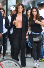 JENNIFER LOPEZ on the Set of Shades of Blue in New York 09/23/2015