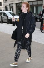 JESS GLYNNE Arrives at BBC Radio 1 Studio in Lodnon 09/03/2015