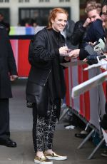 JESS GLYNNE Arrives at BBC Radio 1 Studio in Lodnon 09/03/2015
