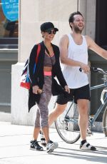 JESSICA ALBA in Workout Gear Out and About in New York 09/13/2015