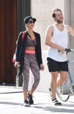 JESSICA ALBA in Workout Gear Out and About in New York 09/13/2015