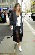 JESSICA ALBA Leaves Her Hotel in New York 09/13/2015