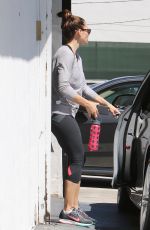 JESSICA BIEL Leaves a Gym in West Hollywood 08/31/2015