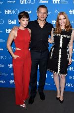 JESSICA CHASTAIN at The Martian Photocall at 2015 TIFF in Toronto 09/11/2015