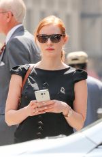 JESSICA CHASTAIN Out and About in New York 08/31/2015