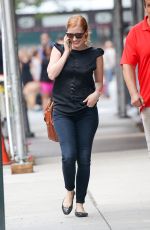 JESSICA CHASTAIN Out and About in New York 08/31/2015