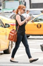 JESSICA CHASTAIN Out and About in New York 08/31/2015
