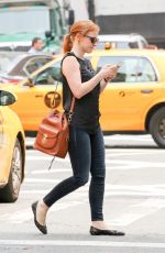 JESSICA CHASTAIN Out and About in New York 08/31/2015