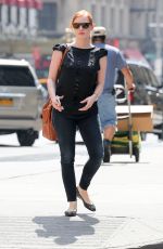JESSICA CHASTAIN Out and About in New York 08/31/2015