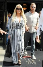 JESSICA SIMPSON Leaves Her Hotel in New York 09/11/2015