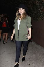 JOANNA JOJO LEVESQUE Night out in Hollywood 09/24/2015