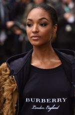 JOURDAN DUNN at Burberry Prorsum Fashion Show in London 09/21/2015