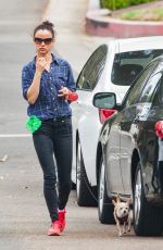 JULIETTE LEWIS Walks Her Dog Out in Los Angeles 09/16/2015