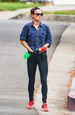 JULIETTE LEWIS Walks Her Dog Out in Los Angeles 09/16/2015