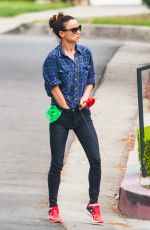 JULIETTE LEWIS Walks Her Dog Out in Los Angeles 09/16/2015