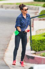 JULIETTE LEWIS Walks Her Dog Out in Los Angeles 09/16/2015
