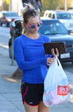 KALEY CUOCO in Shorts Leaves a Gym in Studio City 08/31/2015