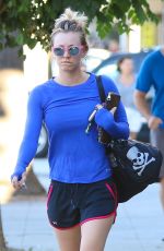 KALEY CUOCO in Shorts Leaves a Gym in Studio City 08/31/2015