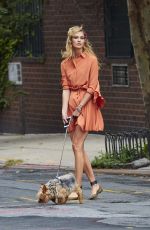 KARLIE KLOSS Walks Her Dog Out in New York 09/13/2015