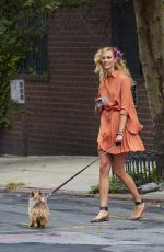 KARLIE KLOSS Walks Her Dog Out in New York 09/13/2015