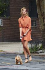 KARLIE KLOSS Walks Her Dog Out in New York 09/13/2015