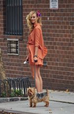 KARLIE KLOSS Walks Her Dog Out in New York 09/13/2015